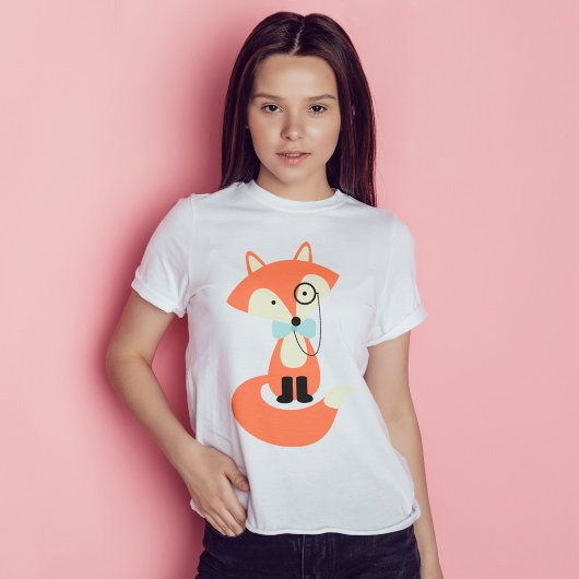 T-shirt Renard rouge élégant