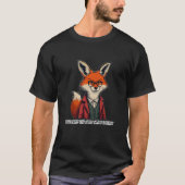 T-shirt Renard rouge intelligent en lunettes et costume -  (Devant)