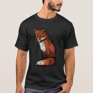 T-shirt Renard taché Animal Beau