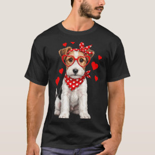 T-shirt Renard Terrier Saint-Valentin Poil dur Chien Amant