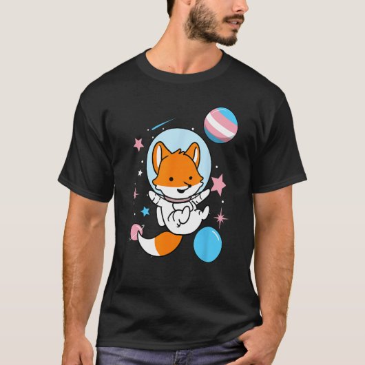 T-shirt Renard transgenre dans l'espace (Devant)