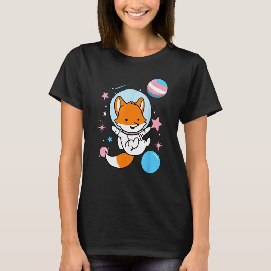 T-shirt Renard transgenre dans l'espace (Devant)
