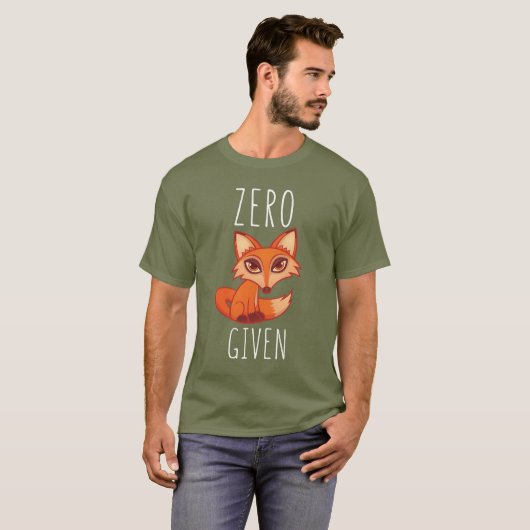 T-shirt Renard zéro donné (Devant entier)