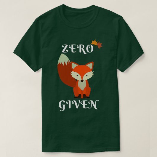 T-shirt Renard zéro donné (Design devant)