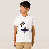 T-shirt renards trampolining (Devant entier)