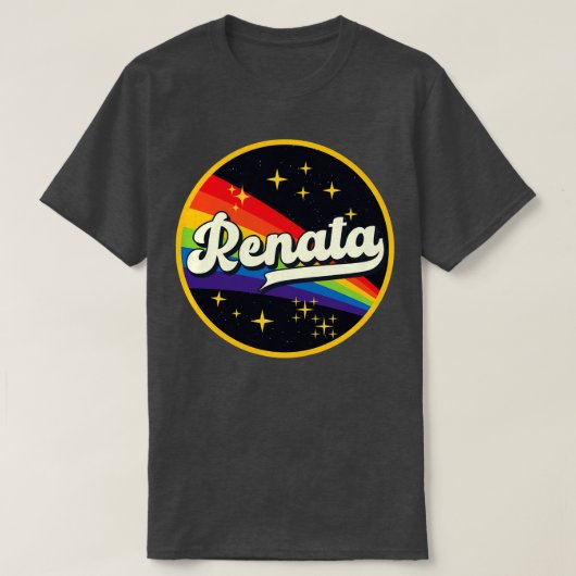 T-shirt Renata Rainbow Dans L'Espace Style Vintage (Design devant)
