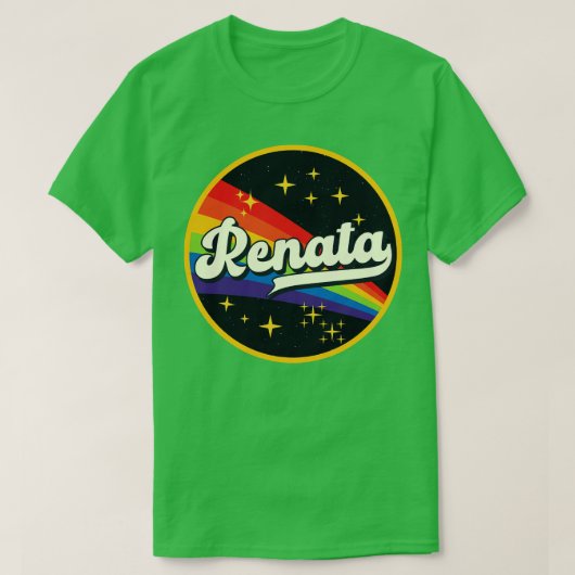 T-shirt Renata Rainbow Dans L'Espace Style Vintage (Design devant)