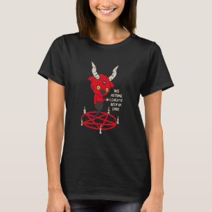 T-shirt Rencontre de Baphomet avec Satan Occulte Goth Sorc