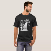 T-shirt Rencontre de chat drôle extraterrestre UFO Sci-Fi (Devant entier)