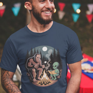 T-shirt Rencontre de Cryptide Aliénigène Bigfoot avec un O