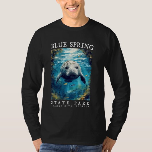 T-shirt Rencontre Manatee Blue Spring Underwater Haven Flo (Devant)