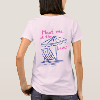 T-shirt Rencontre-moi à la plage - Graphiques d'ambiance e