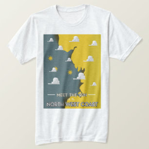 T-shirt Rencontrez Le Soleil, sur la côte Nord-Ouest