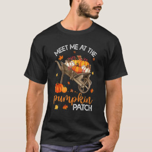 T-shirt Rencontrez-Moi Au Citrouille Patch Wheelbarrow Hel