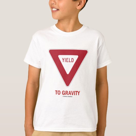 T-shirt Rendement à la gravité (humour de physique de (Devant)