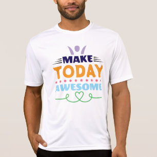 T-shirt Rendez Aujourd'hui Génial Typographie Rétro