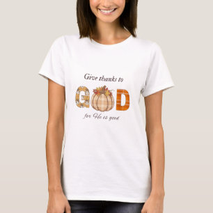 T-shirt Rendez grâce à Dieu Art de citrouille d'automne
