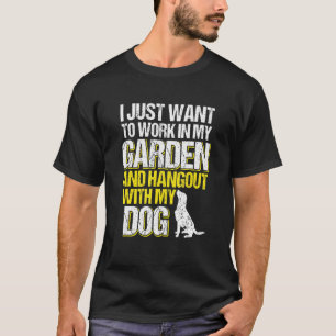 T-shirt Rendez-vous de jardin avec jardinage de chien