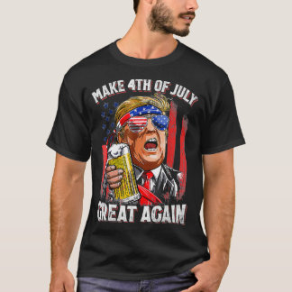 T-shirt Rendre 4 juillet grand Trump Drapeau américain B