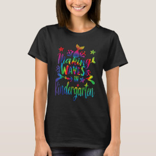 T-shirt Rendre À L'École Des Vagues De Sirène De Maternell
