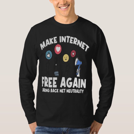 T-shirt Rendre Internet Libre Neutralité (Devant)