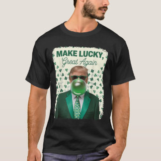 T-shirt Rendre la chance grande à nouveau Trump soufflant
