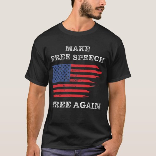 T-shirt Rendre la liberté d'expression libre à nouveau : C (Devant)