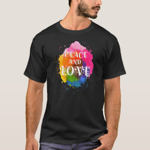 T-shirt Rendre la paix pas la guerre Colorful Peace & Love