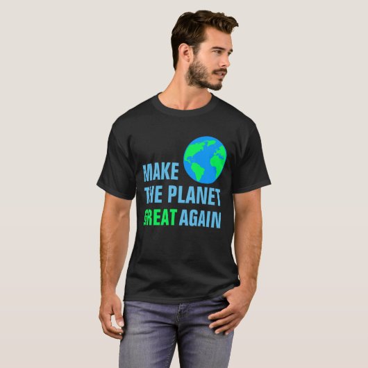 T-shirt Rendre la planète plus Noire (Devant entier)