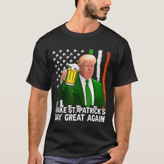T-shirt Rendre la Saint-Patrick plus belle encore Drapeau (Devant)