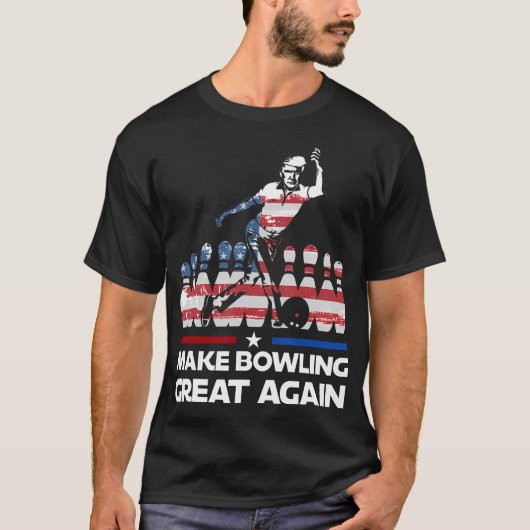 T-shirt Rendre le Bowling super encore drôle Trump Us drap (Devant)