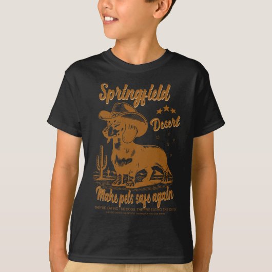 T-shirt Rendre les animaux en sécurité Cowboy Dachshund Ch (Devant)