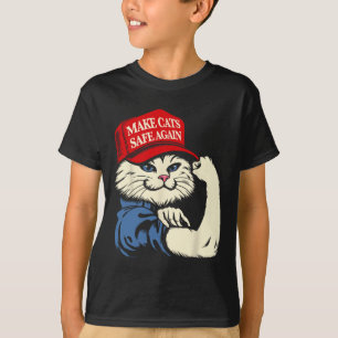 T-shirt Rendre les chats sûrs à nouveau Chats Red Hat pour