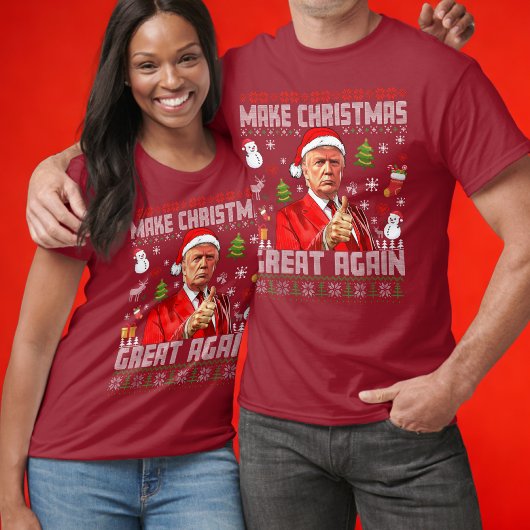 T-shirt RENDRE NOËL GRAND | Trump Red