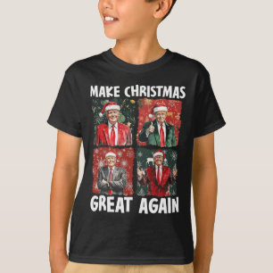 T-shirt Rendre Noël super à nouveau drôle Père Noël Trump