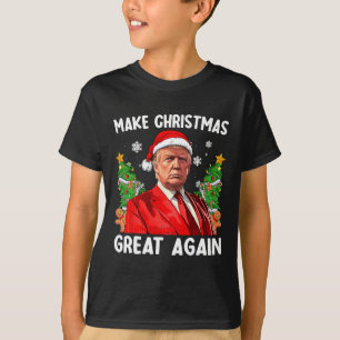 T-shirt Rendre Noël super à nouveau drôle Père Noël Trump