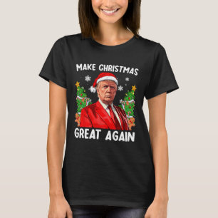 T-shirt Rendre Noël super à nouveau drôle Père Noël Trump
