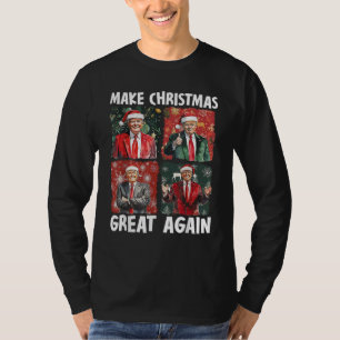 T-shirt Rendre Noël super à nouveau drôle Père Noël Trump 