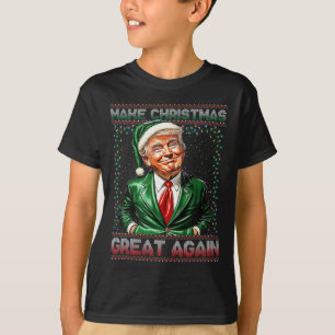 T-shirt Rendre Noël super à nouveau drôle Père Noël Trump
