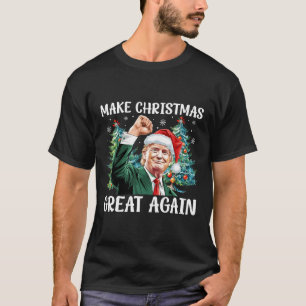 T-shirt Rendre Noël super à nouveau drôle Père Noël Trump