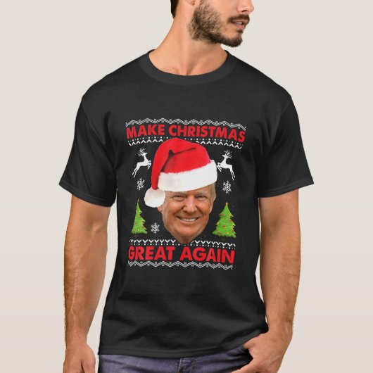 T-shirt Rendre Noël super à nouveau Trump laid Christmas P (Devant)