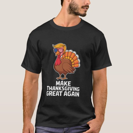 T-shirt Rendre Thanksgiving super encore drôle Trump cheve (Devant)