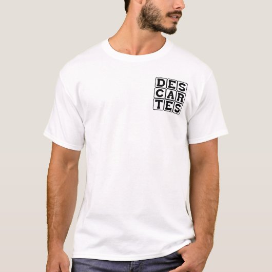 T-shirt Rene Descartes, Philosophe (Devant)