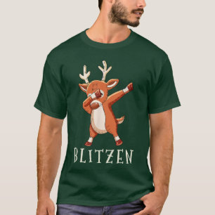 T-shirt Rênes du Père Noël BLITZEN Tenue de famille assort