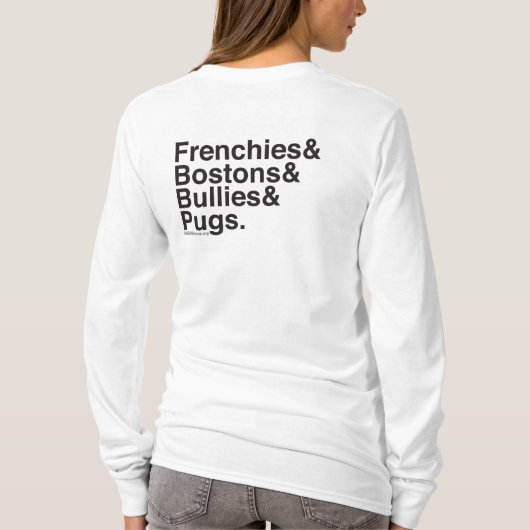 T-shirt RENIFLEZ la longue douille helvetica (Dos)