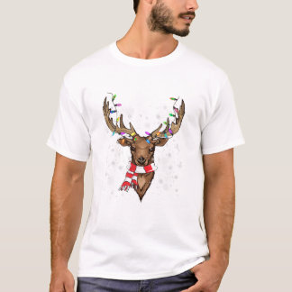 T-shirt Renne Carreaux Cerf Buffle Vacances