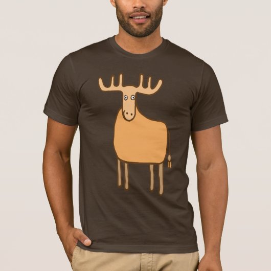 T-shirt renne de caribou d'orignal (Devant)