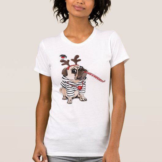T-shirt Renne de carlin du Joyeux Noël | (Devant)