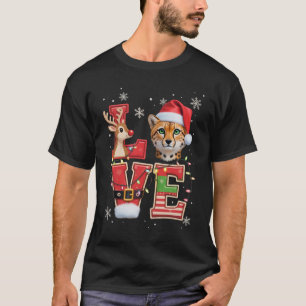 T-shirt Renne ELF Chapeau de Père Noël Amour Guépard Anima