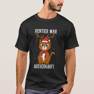 T-shirt RENNE ÉTAIT ÉPUISÉ Vêtements de Noël pour chats dr